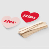 赤とピンク結婚の試合 ハンドファン (組立なし)