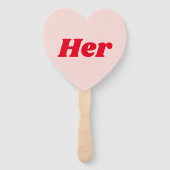 赤とピンク結婚の試合 ハンドファン (正面)