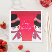 赤とピンク雪だるま (インサイチュ)