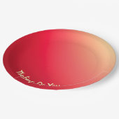 赤とピンク ペーパープレート (アングル)