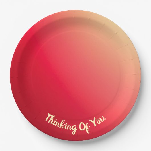 赤とピンク ペーパープレート (正面)