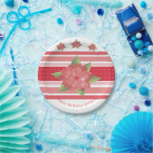 赤とピンク ペーパープレート (パーティー)