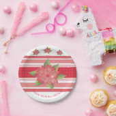 赤とピンク ペーパープレート (パーティー)