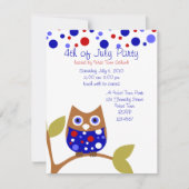 赤とフクロウ 招待状 (正面)