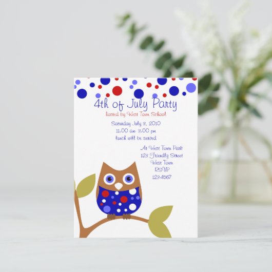 赤とフクロウ 招待状 (スタンド正面)