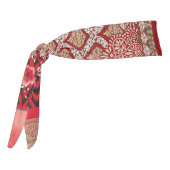 赤とベージュの模様のデザイン タイヘッドバンド (回転270)