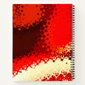 赤とベージュ鮮やかのジオメトリックノートブック ノートブック (裏面)