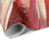 赤とベージュ ラッピングペーパー (ロールコーナー)