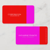 赤とマゼンタのクラスの名刺 名刺 (正面/裏面)