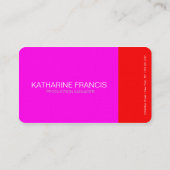 赤とマゼンタのクラスの名刺 名刺 (裏面)