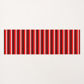 赤とマルーンレッドストライプデザイン ヨガマット (裏面(横))