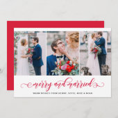 赤とメリー三結婚した色のコラージュ シーズンカード (正面/裏面)