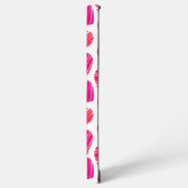 赤とモダンピンクのドードルハートバレンタイン名 SAMSUNG GALAXYケース (左側面)