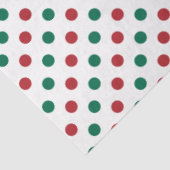 赤とモダン緑の水玉模様クリスマス 薄葉紙 (詳細)