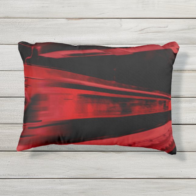 赤とモダン黒のカッコいいモーションコンセプト アウトドアクッション (裏面)