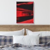 赤とモダン黒のカッコいいモーションコンセプト キャンバスプリント (インサイチュ (寝室))