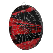 赤とモダン黒のカッコいいモーションコンセプト ダーツボード (正面右)