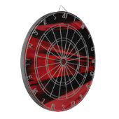 赤とモダン黒のカッコいいモーションコンセプト ダーツボード (正面左)