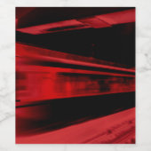 赤とモダン黒のカッコいいモーションコンセプト ワインラベル (シングルラベル)