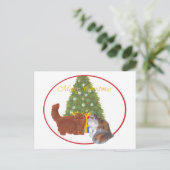 赤と三毛のペルシャ猫 クリスマス (スタンド正面)