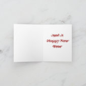 赤と中国の金ゴールドドラゴンクリスマスカード シーズンカード (内部)