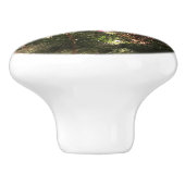 赤と伝統的緑のクリスマスツリーホリデー セラミックノブ (側面)