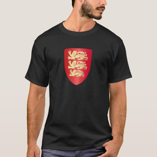 赤と偽金のライオンの盾 Tシャツ (正面)