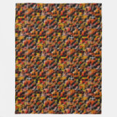 赤と彫られたグラデーションの汚れのミックスとモザイク フリースブランケット (正面)