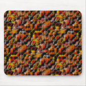 赤と彫られたグラデーションの汚れのミックスとモザイク マウスパッド (正面)