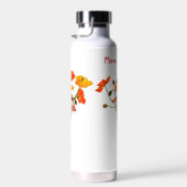 赤と新鮮な色のケシ ウォーターボトル (右面)