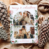 赤と明るいメリークリスマス2フォトカード シーズンカード