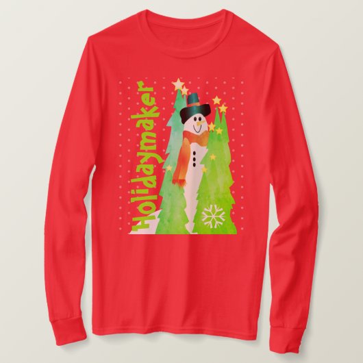 赤と明るい緑 Tシャツ (デザイン正面)