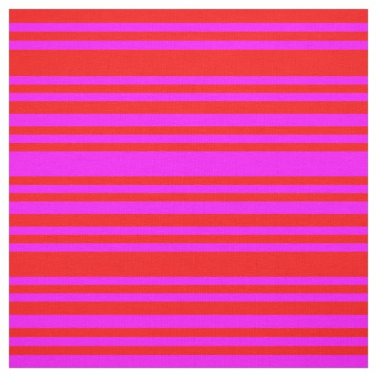 赤と明るい赤紫色色のストライプ ファブリック (見本)