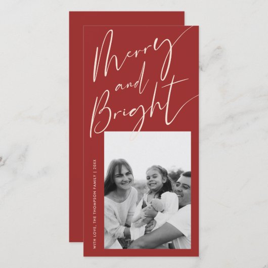 赤と明メリーるいトレンディーのScript One Photo シーズンカード (正面/裏面)