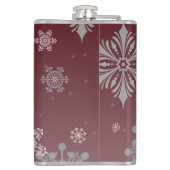 赤と明メリーるい雪片クリスマス フラスク (裏面)