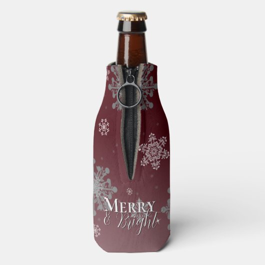赤と明メリーるい雪片クリスマス ボトルクーラー (ボトル裏面)