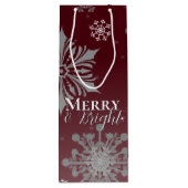 赤と明メリーるい雪片クリスマス ワインギフトバッグ (裏面)