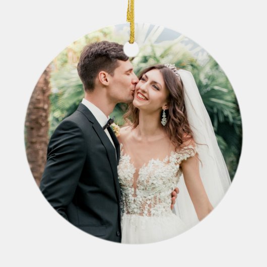 赤と明結婚したるい初めてのクリスマス植物学 セラミックオーナメント (裏面)