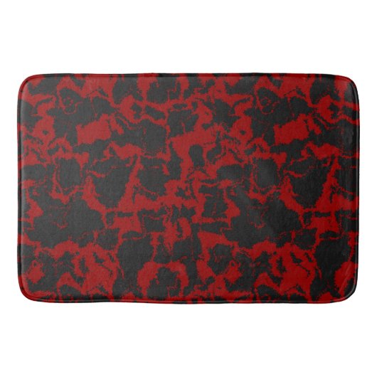 赤と木炭の抽象芸術 バスマット (正面)