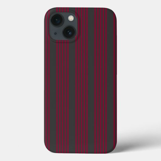 赤と木炭5ストライプ柄 Case-Mate iPhoneケース (裏面)