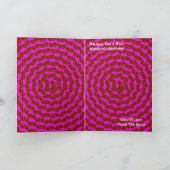 赤と桃色の誕生日のローンボウルデザイン シーズンカード (内部)