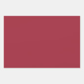 赤と森の緑と白のホリデーギフト ラッピングペーパーシート (正面)