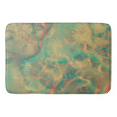 赤と海グリーンマーブル抽象芸術 バスマット (正面)