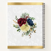 赤と海軍の冬の花のゲストブック ノートブック (裏面)