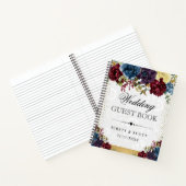 赤と海軍の冬の花のゲストブック ノートブック (内部)