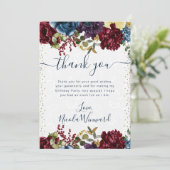 赤と海軍の冬の花誕生日 サンキューカード (スタンド正面)