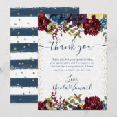 赤と海軍の冬花キンセアニェラ サンキューカード (正面/裏面)