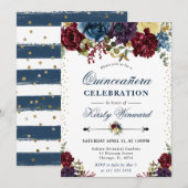 赤と海軍の冬花キンセアニェラ 招待状 (正面/裏面)