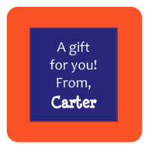 赤と海軍の子供カスタムのギフトシール