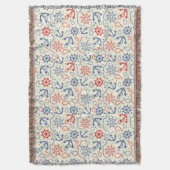 赤と海軍の背景(いかり) スローブランケット (正面縦)